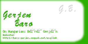 gerjen baro business card